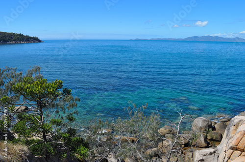 View from Geoffrey Bay on Magnetic Island to mainland Australia near Townsville.
