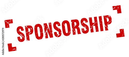 sponsorship stamp. sponsorship square grunge sign. sponsorship