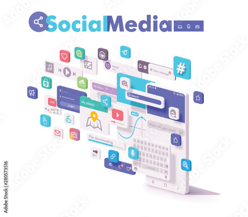Vector mobile social media apps