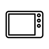 Microwave oven vector, grocery store related line style icon