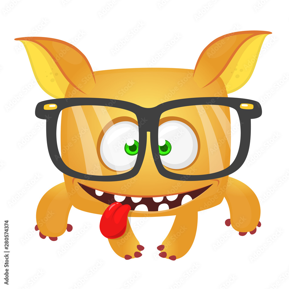 Fototapeta premium Funny cartoon monster. Vector Halloween illustration