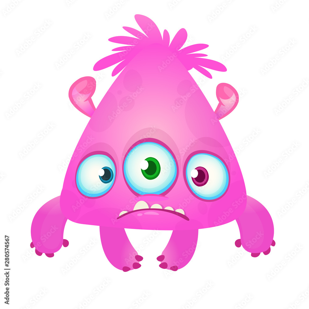 Fototapeta premium Funny cartoon monster. Vector Halloween illustration
