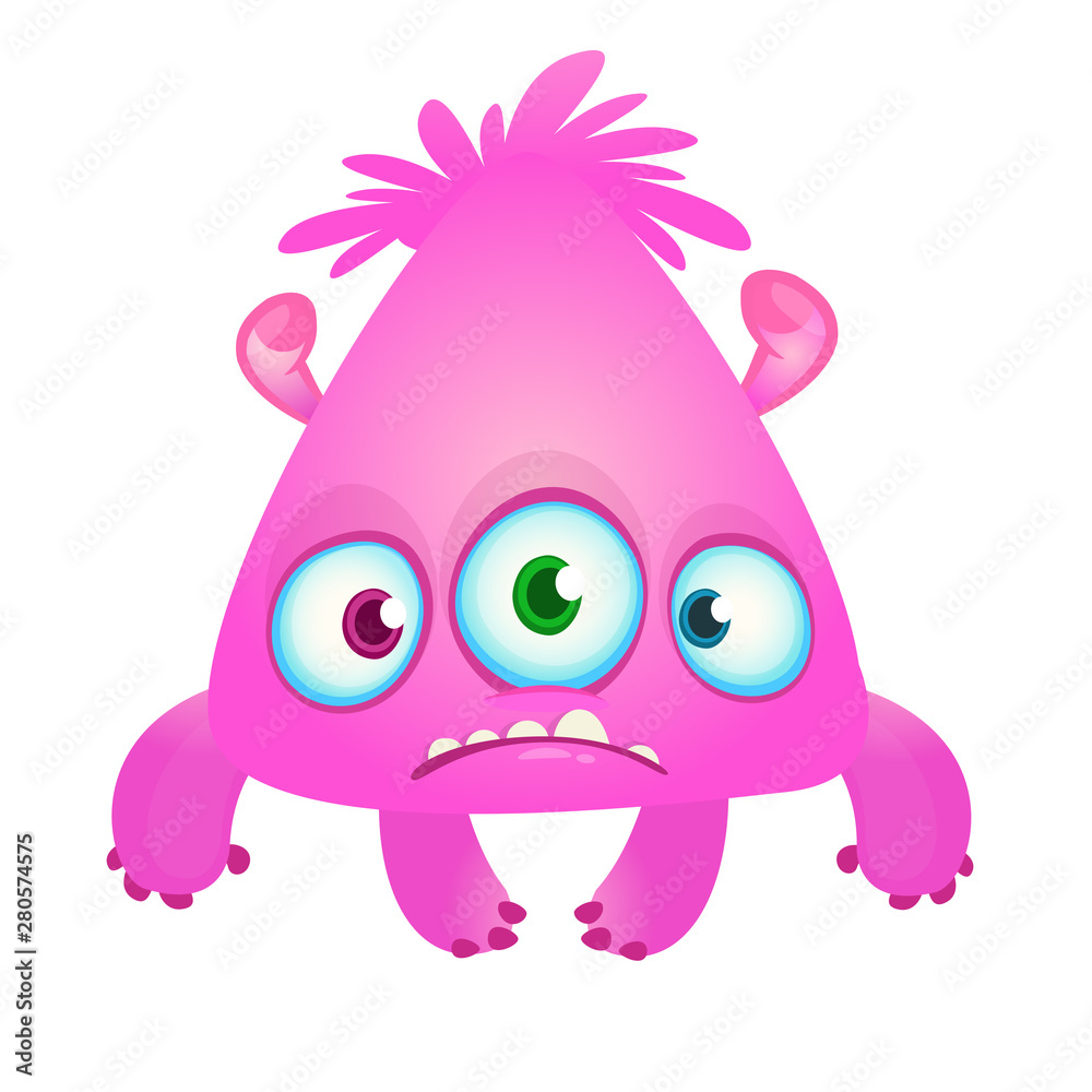 Fototapeta premium Funny cartoon monster. Vector Halloween illustration