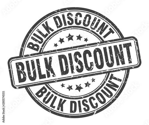 bulk discount stamp. bulk discount round grunge sign. bulk discount