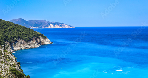 Beautiful view of Myrtos bay, Kefalonia island, Greece