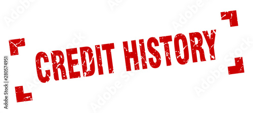 credit history stamp. credit history square grunge sign. credit history