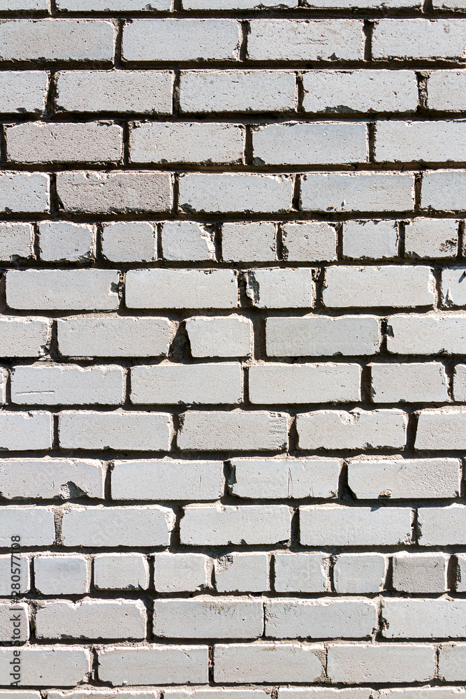 Obraz premium Old white brick wall texture background
