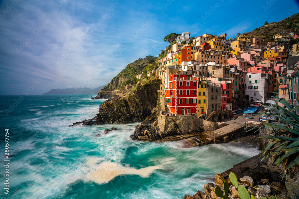 Riomaggiore in Cinque Terre,La Spezia province in Liguria Region, northern Italy