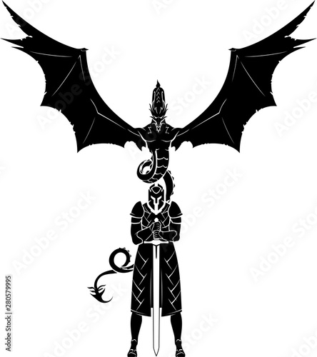 Black Dragon King. Medieval Fantasy