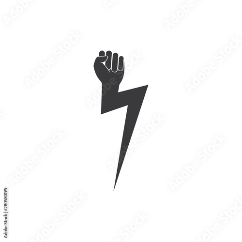 Hand strong vector icon template