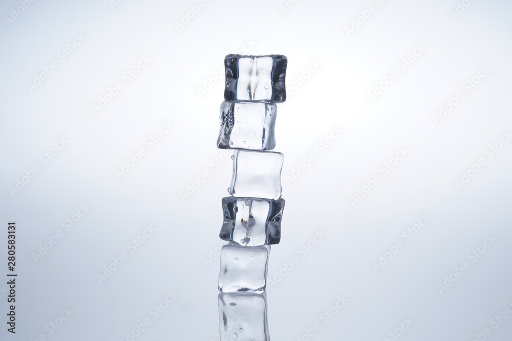 ice cubes isolated on clean background