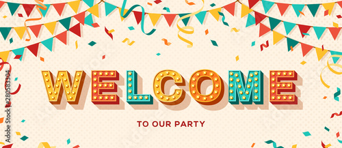 Welcome typography banner