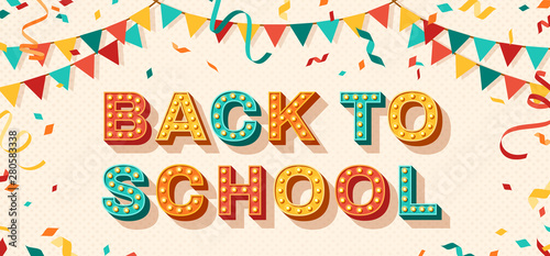 Back to school card typography
