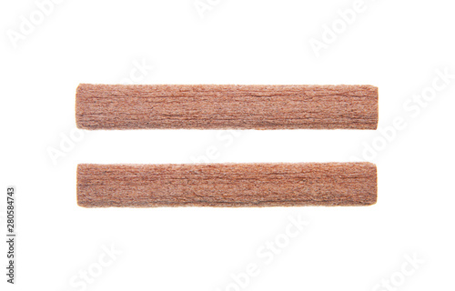 Bamboo biscuit isolated on white background. Clipping path.