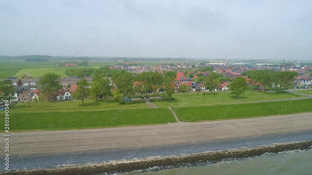 Aerial Lunette Natuurmonumenten, Oudeschild, Netherlands Aerial Lunette Natuurmonumenten, Oudeschild, Netherlands