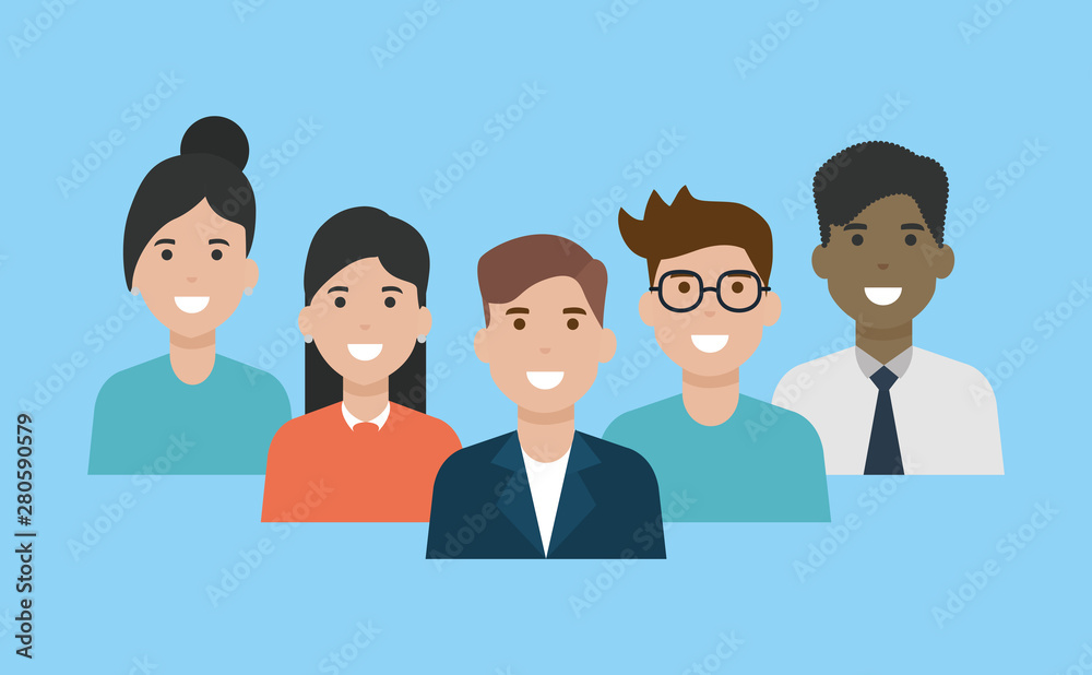 social network media flat design social network media flat design