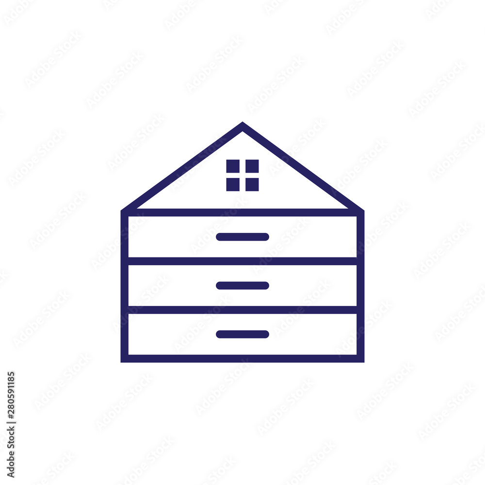 rack or storage house logo line template vector rack or storage house logo line template vector