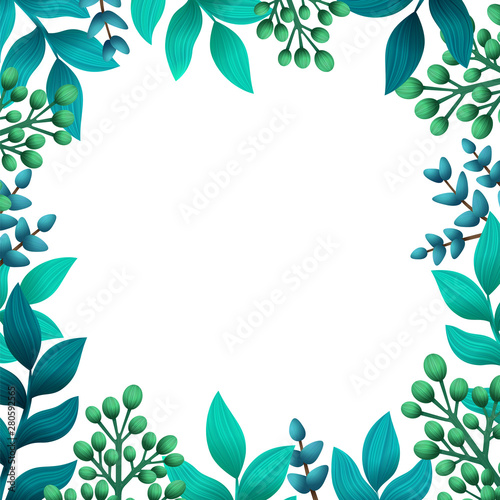 Herbal pre-made frame composition. Natural products concept. Summer wild herb...