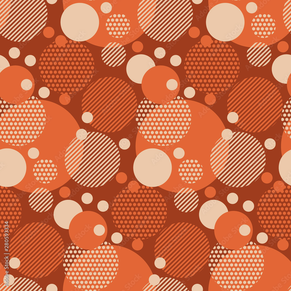 Fun dotted circles seamless pattern for background Fun dotted circles seamless pattern for background