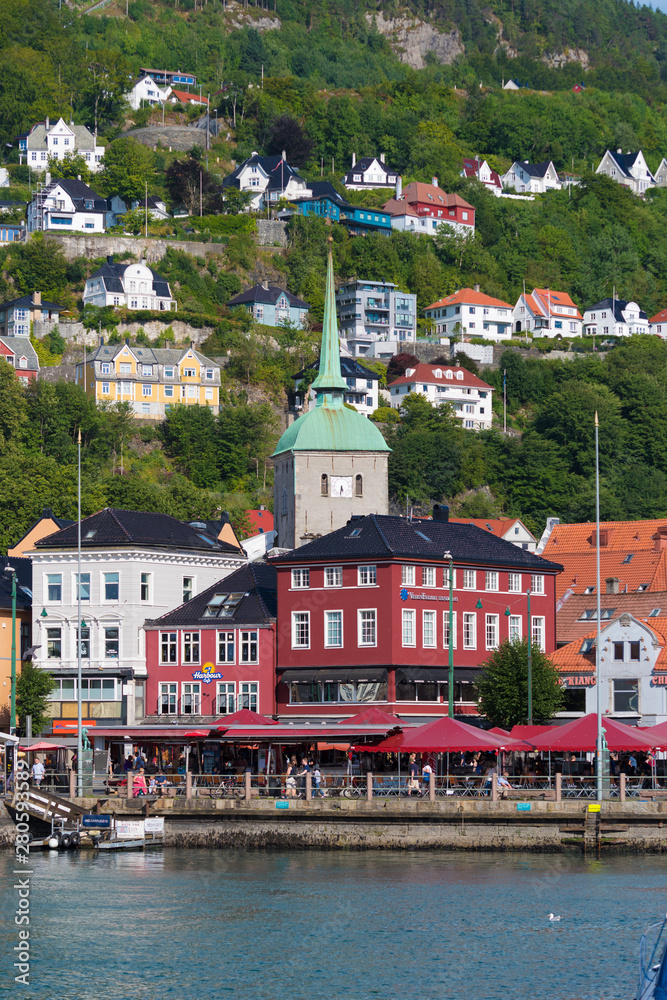 church tower in Bergen, Norway