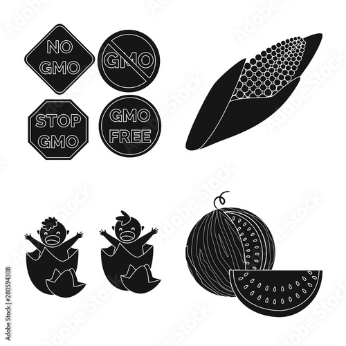 Vector design of quality and laboratory icon. Set of quality and genetically vector icon for stock.