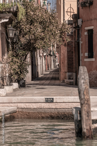 Venice, Italy, Street Canals and Tipical Buildings © Peto