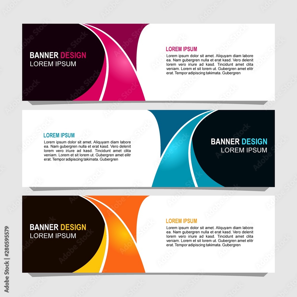 Fototapeta premium Vector abstract design banner web template.