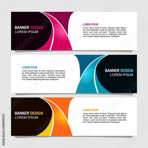 Vector abstract design banner web template. © PidcoArt