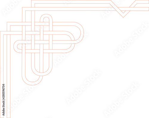 Page border using a heart shaped Celtic knot