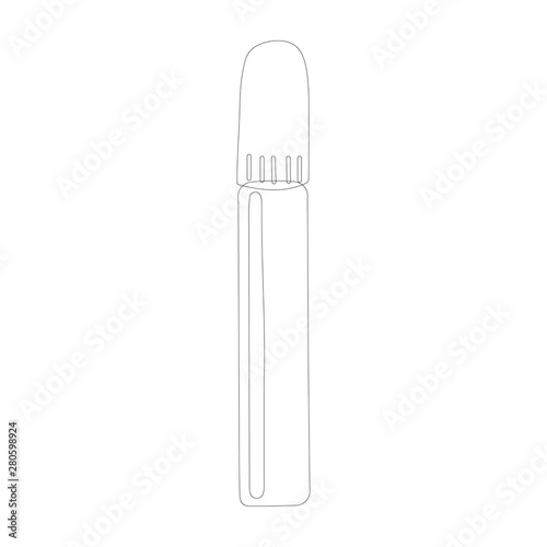 Marker icon in outline style isolated on white background.
