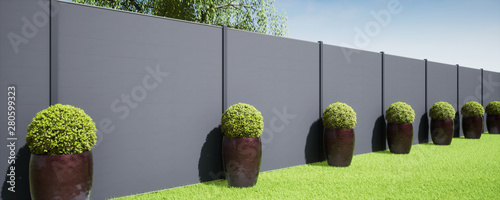 Obraz na płótnie vue 3d clôture composite 3