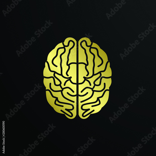 golden brain logo icon