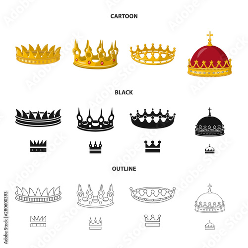 Vector design of medieval and nobility icon. Set of medieval and monarchy stock symbol for web.