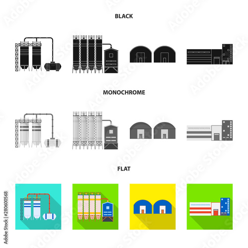 Isolated object of production and structure logo. Collection of production and technology vector icon for stock.