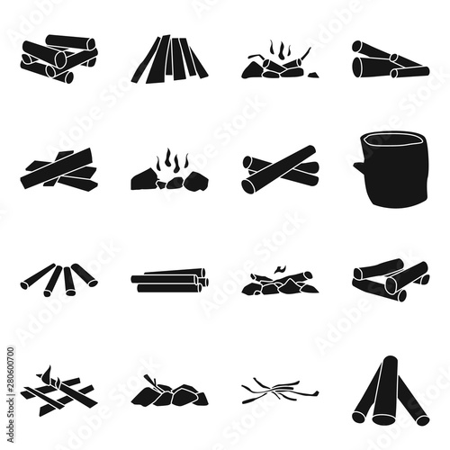 Vector design of rough and forestry symbol. Set of rough and nature stock symbol for web.
