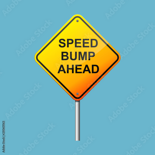 Bump ahead sign vector illustration.