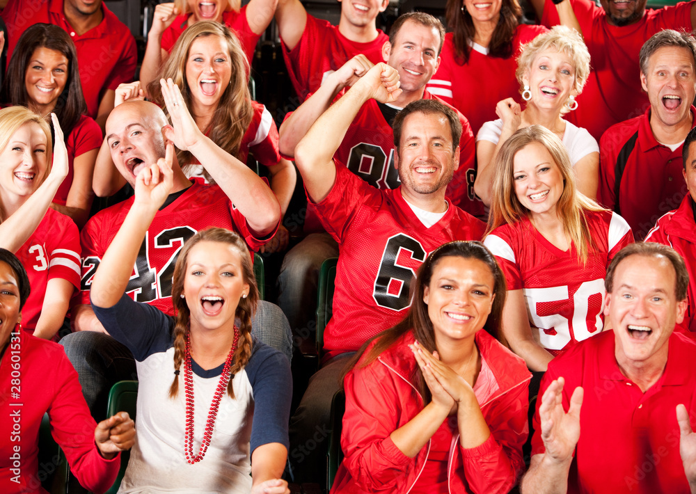 Fans: Excited Group Cheers on Their Team Fans: Excited Group Cheers on Their Team