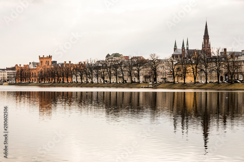 Schwerin, Germany. Views of the Pfaffenteich, a pond lake in the middle of the city photo