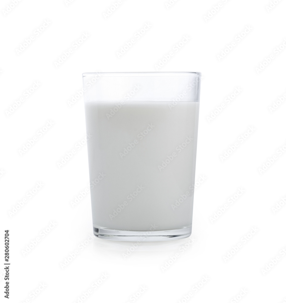 glass of milk on white background glass of milk on white background
