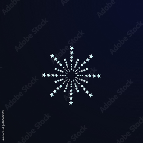 snow shape logo or icon for christmas ornament