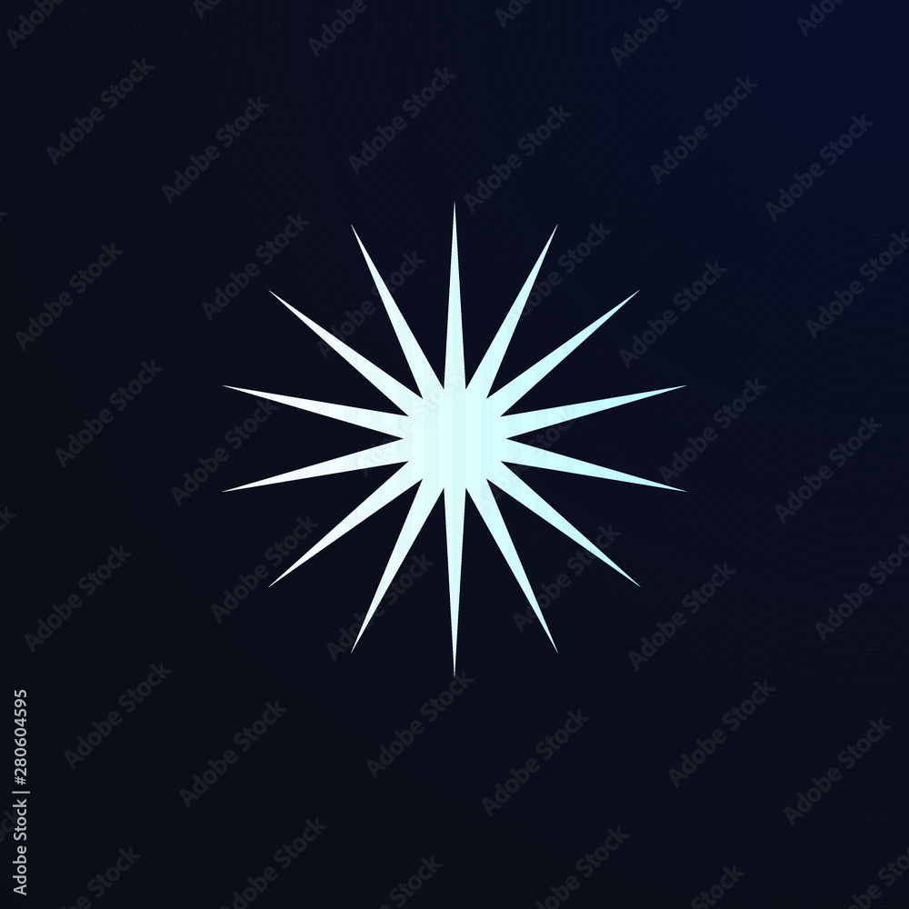 Fototapeta premium snow shape logo or icon for christmas ornament