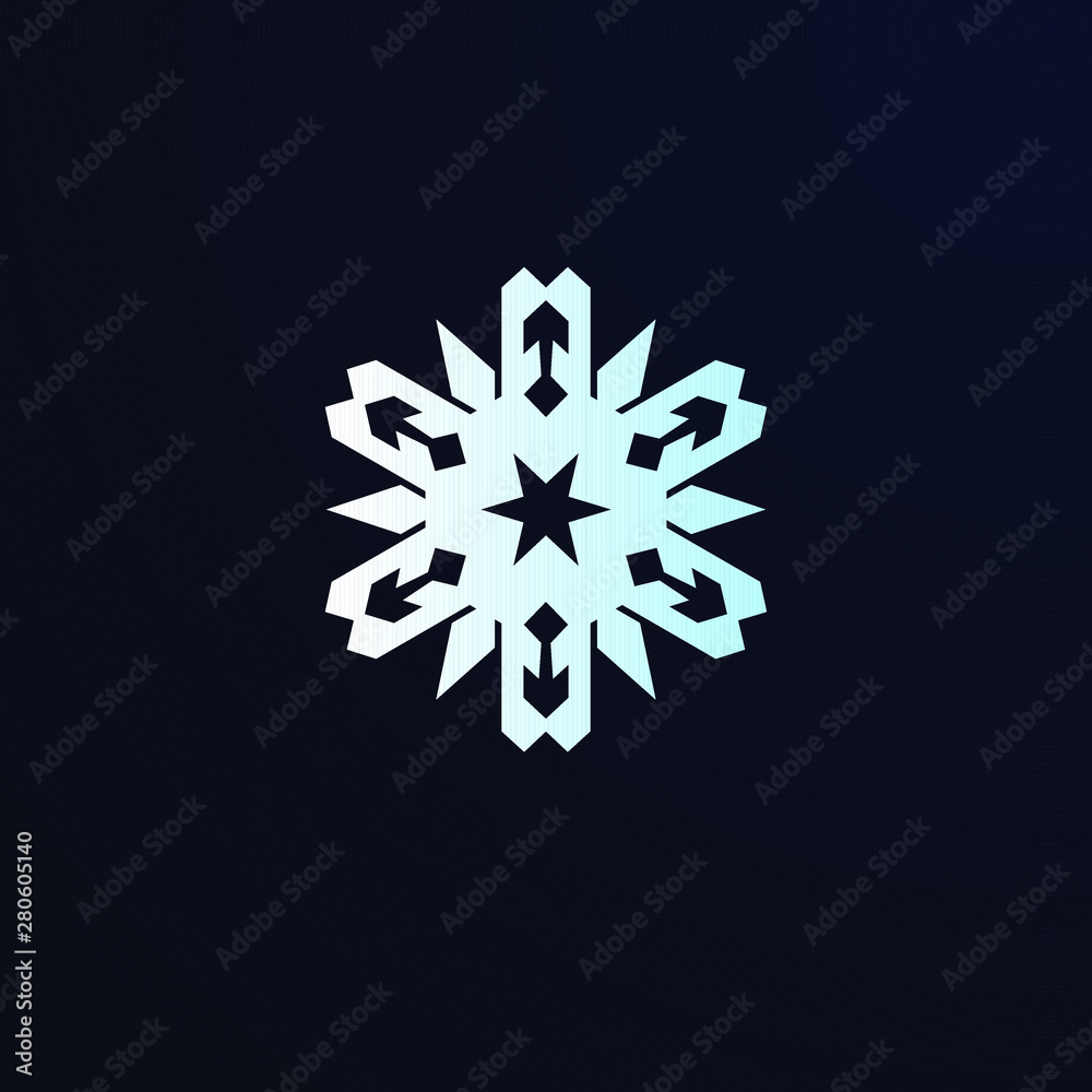 snow shape logo or icon for christmas ornament snow shape logo or icon for christmas ornament