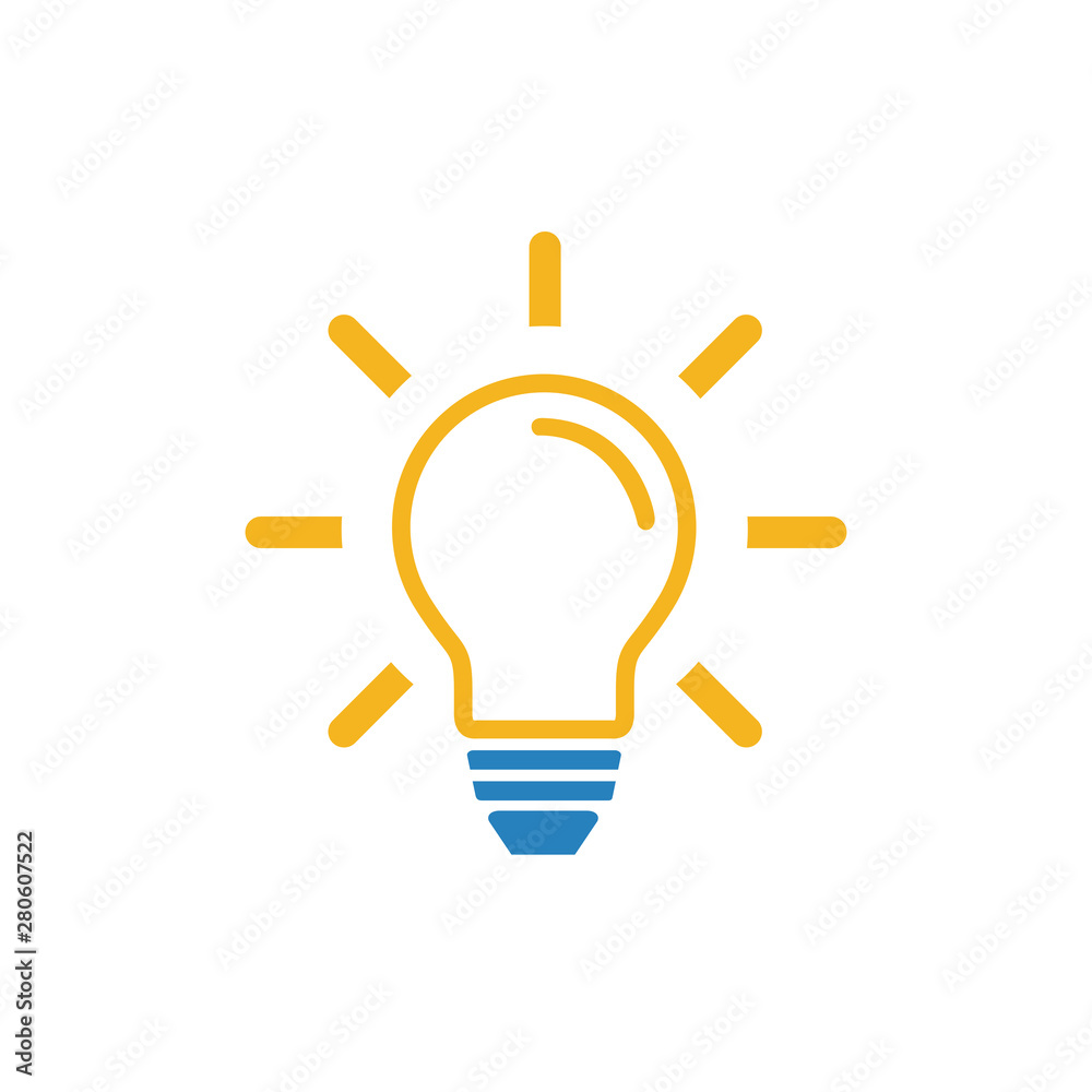 Light Bulb line icon, lamp symbol icon vector. for web and mobile