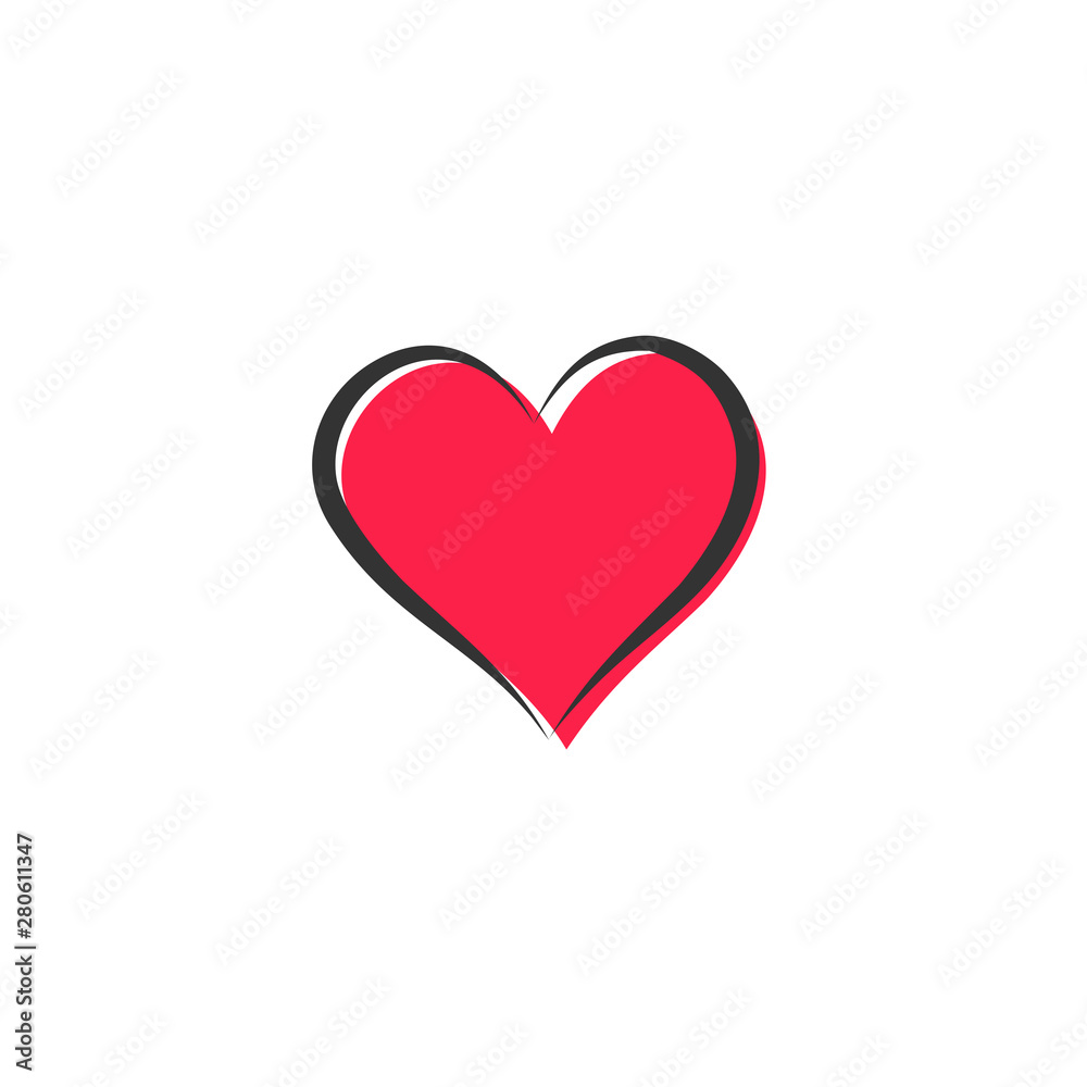heart icons, love symbols vector