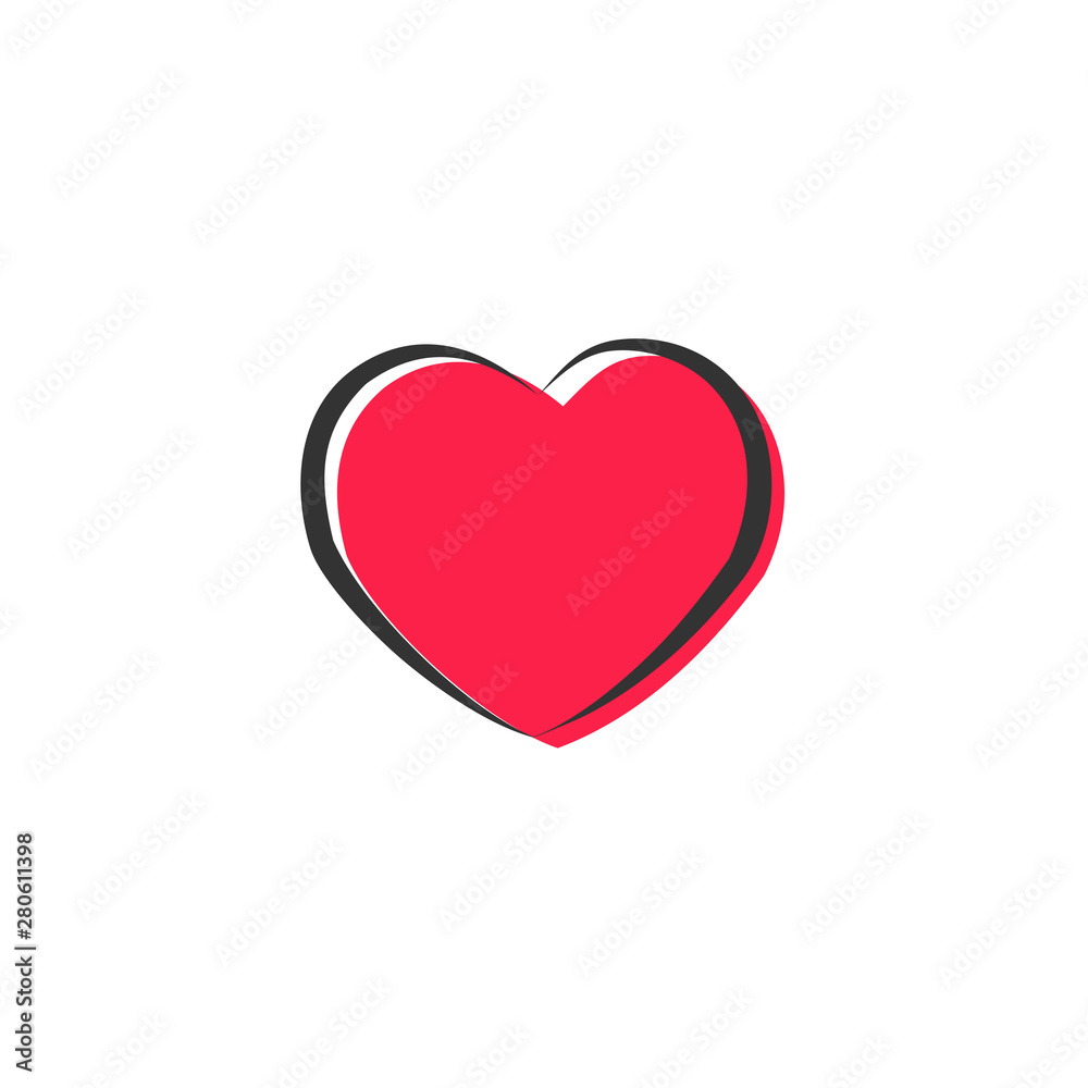 heart icons, love symbols vector