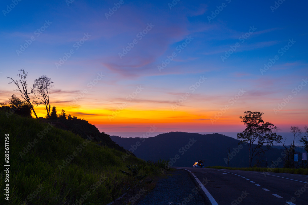sunset on the road sunset on the road