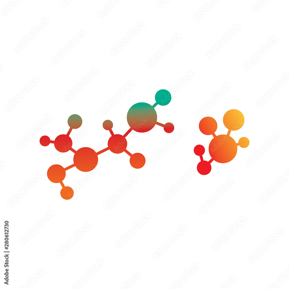 Molecular structure chemical atoms vector Molecular structure chemical atoms vector