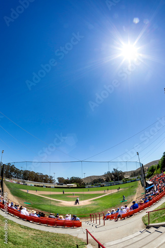 Baseball Stadium Game in the Afternoon, Sunburst