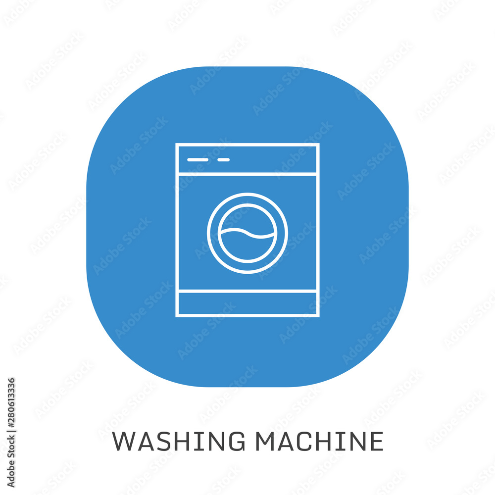 Washing machine line icon vector Washing machine line icon vector