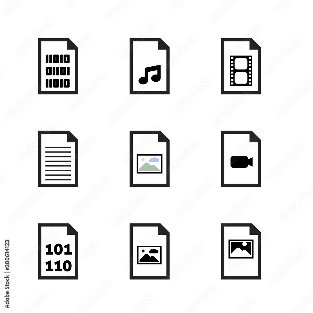 File format icon set File format icon set